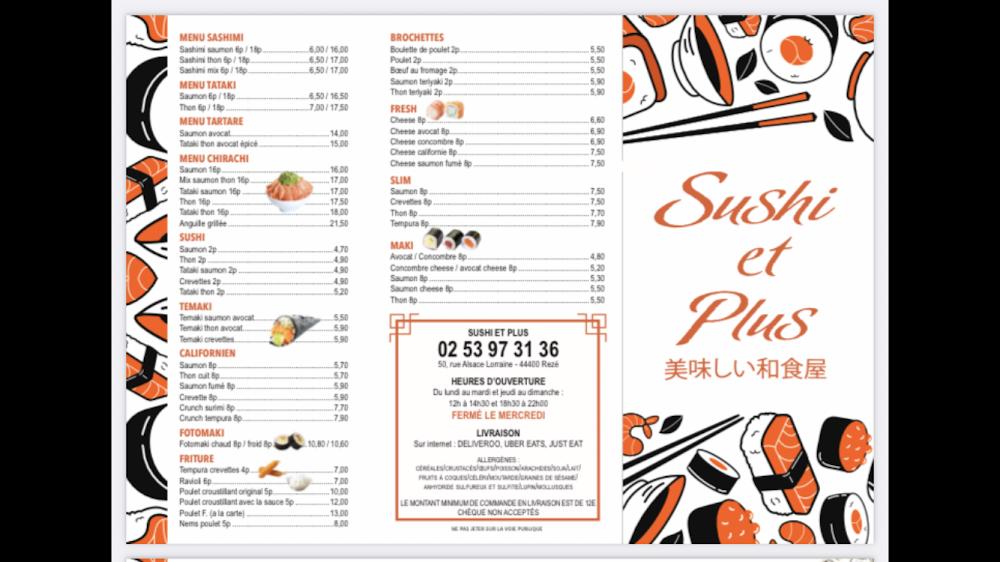 Sushi et plus - Menu Image 4